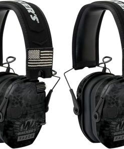 Walkers Razor Patriot Series Hi-Gain Omnidirectional Microphone Adjustable Range Shooting Hunting Hearing Protection Electronic Earmuffs (Kryptek Camo) (2-Pack)