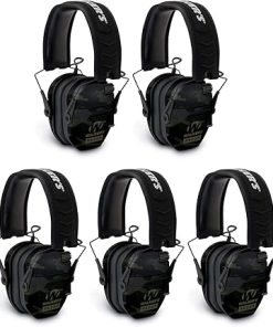 Walker's Razor Slim Electronic Shooting Muffs 5-Pack, Multi cam Camo Black (5 Items)