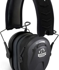 Walker's Razor Compact Electronic Youth/Women's 23dB NRR Noise-Canceling Hearing Protection Muff, 2 AAA Batteries Included