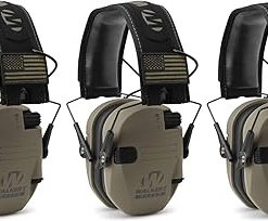 Walkers Razor Slim Electronic Shooting Muffs 3-Pack Bundle, Flat Dark Earth FDE (3 Items)
