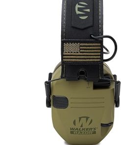 Walkers Razor Slim Ultra Low Profile Compact Design Adjustable Range Shooting Hunting Hearing Protection Electronic Earmuffs (OD Green Patriot) 10-Pack 2