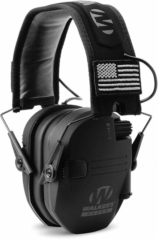 Walker's GWP-RSEMPAT Razor Slim Electronic Muff - Black Patriot