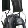 WALKER'S Digital AM/FM Radio Muff - 25dB Noise Reduction Rating Hunting Shooting Hearing Protection Electronic Earmuffs w/ Radio, MP3/CD Player Jack, 2 AAA Batteries Included
