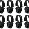 Walker’s Razor Slim Ultra Low Profile Compact Design Adjustable Range Shooting Hunting Hearing Protection Electronic Earmuffs (MultiCam Camo Gray) 10-Pack 4
