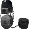 Walker’s Razor Slim Electronic Muff (US Flag-FDE) Bundle with Tactical/Hunting Walkie Talkie Attachment, Glasses and Microfiber Cleaning Cloth (4 Items) 3