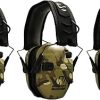 Walkers Razor Slim Electronic Muff (Black, 2-Pack) Bundle Tactical/Hunting Walkie Talkie (2-Pack), Sport Shooting Glasses (2-Pack), and Microfiber Cleaning Cloth (2-Pack) (8 Items) 3