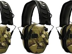 Walkers Razor Slim Electronic Shooting Muffs 3-Pack Bundle (Multi Cam Camo Tan)