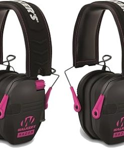 Walkers Razor Slim Electronic Shooting Muffs 2-Pack, Pink (2 Items)