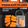 Walker’s Corded Foam Earplugs 50 Pair Jar Dispenser Tub 32dB NRR Noise-Blocking ANSI S3.19 Hearing Protection Shooting Hunting Work Soft Comfortable 24″ PVC Cord 3